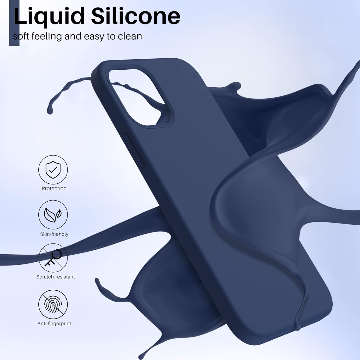 Detalle de ORNARTO iPhone 12 Slim Silicone Case 6.1-inch