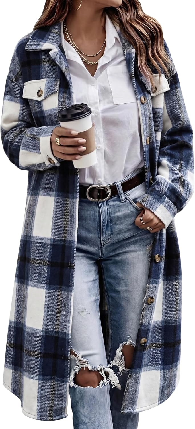 Thumbnail 6 de SKIKYAN Flannel Shacket Oversized