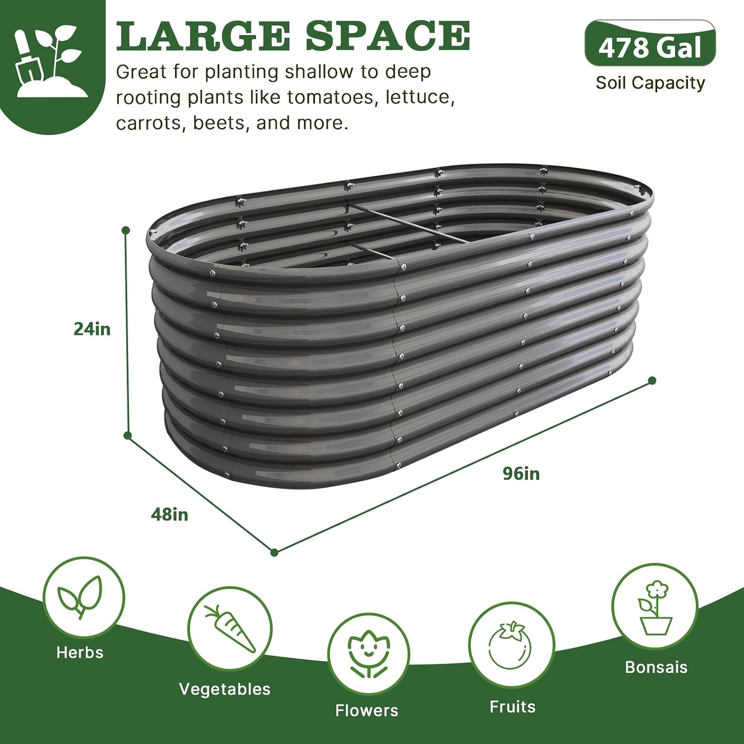 Detalle de A ANLEOLIFE Raised Garden Bed 478 Gallon