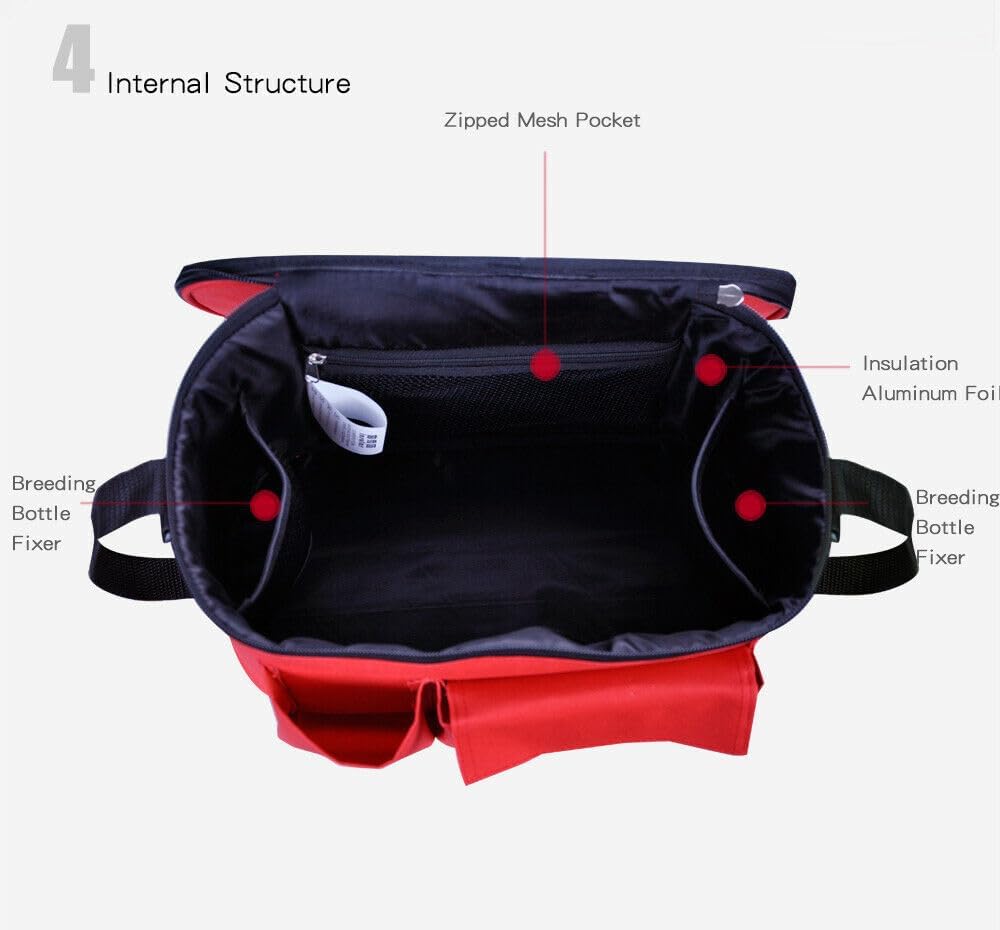 Thumbnail 1 de Mail More Stroller Organiser Bag with Cup Holder, Red