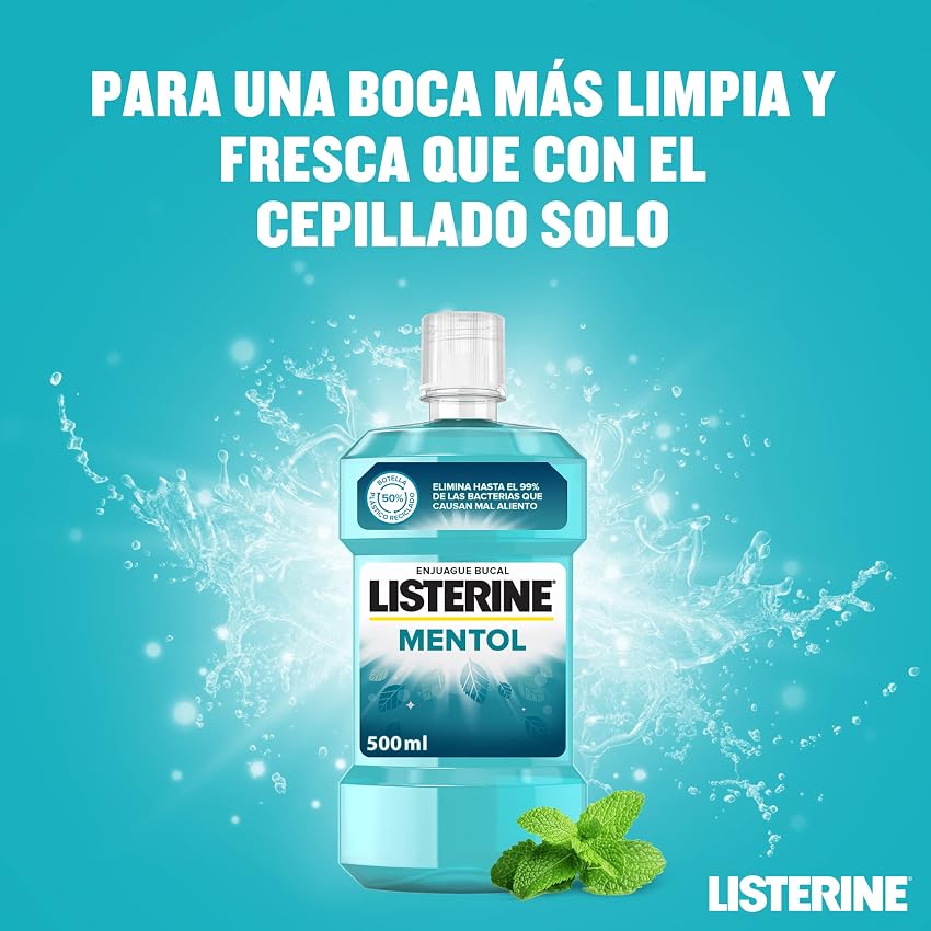 Thumbnail 6 de Listerine Mentol Colutorio Bucal 24h Fresh 🦷 Pack de 4