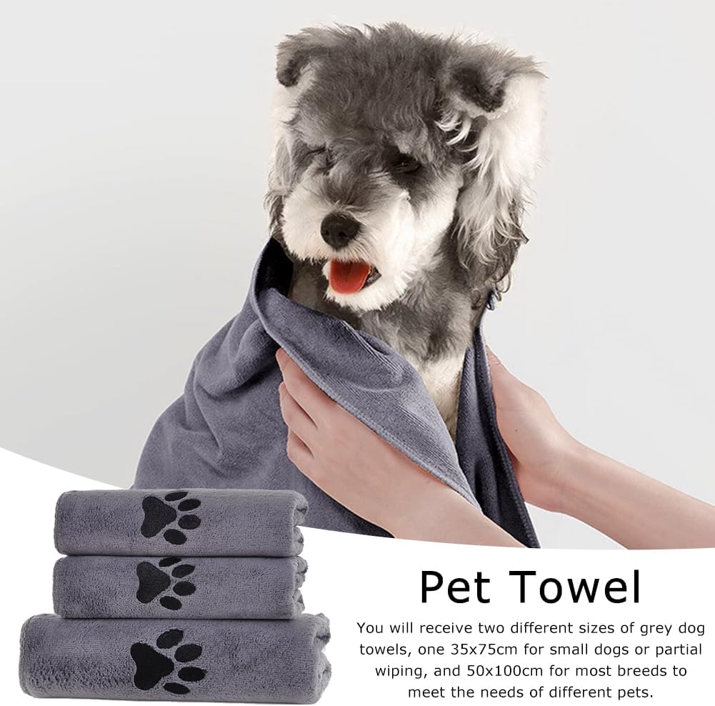 Detalle de Jovrelant 3 Pack Dog Towels: Ultra-Absorbent Microfibre Towel & Blanket in Two Large Sizes