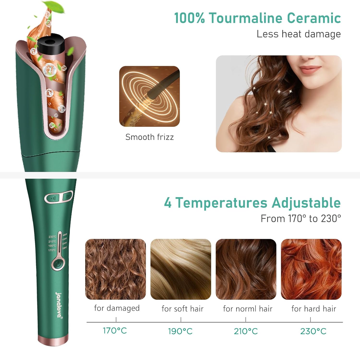 Thumbnail 4 de Janelove Automatischer Lockenstab 4 Temperaturstufen 💇♀