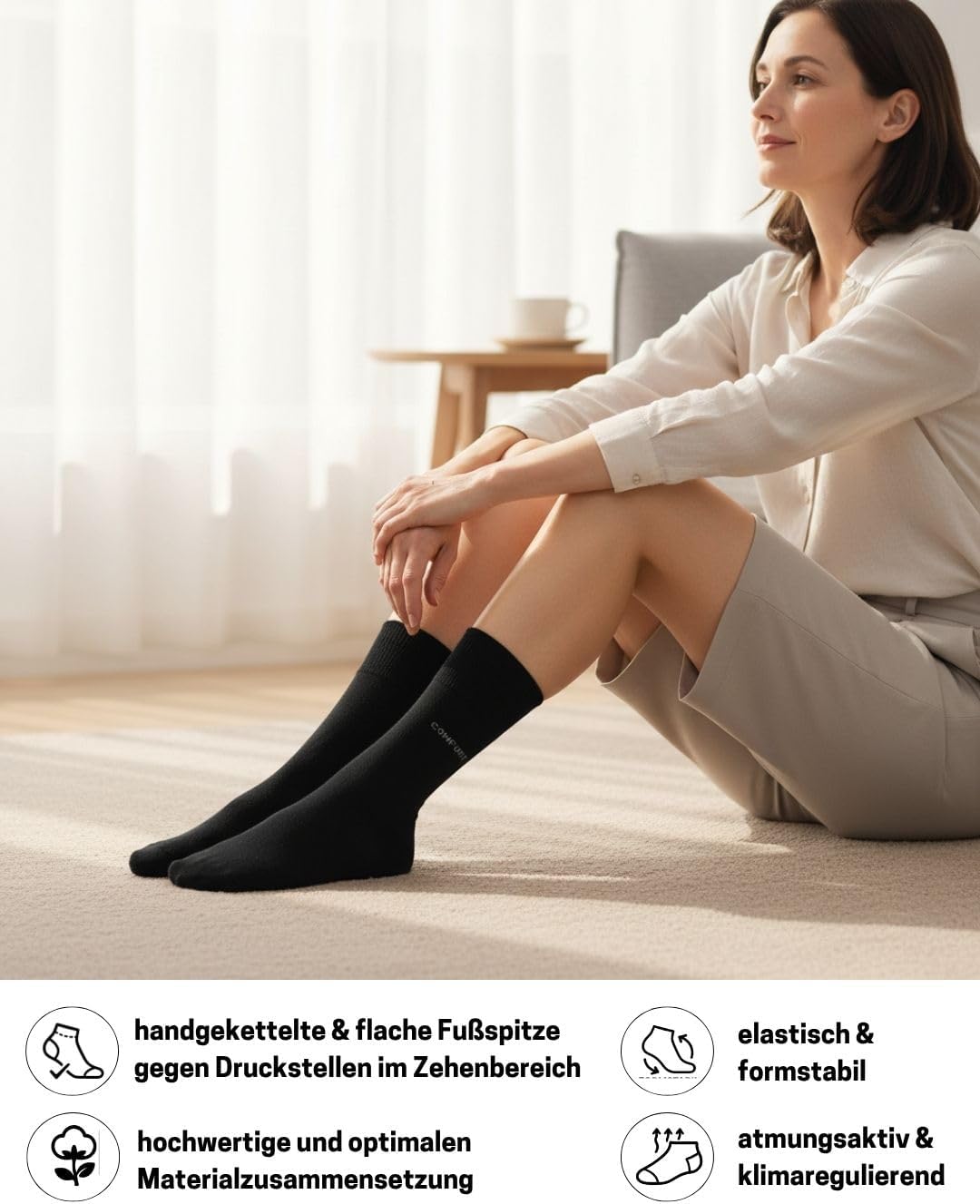 Thumbnail 3 de sockenkauf24 10 Paar Comfort Socken ohne Gummibund & ohne Naht (für Damen & Herren)