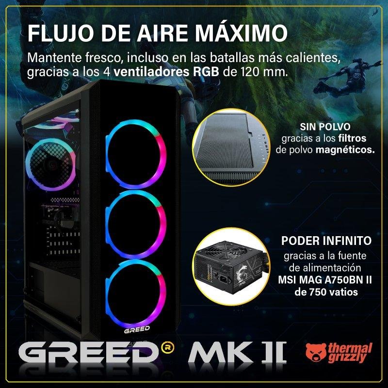Thumbnail 2 de PC Sobremesa GREED MK2 con Ryzen 7 5700X, 16 GB y RTX 5060 Ti - Windows 11 Pro