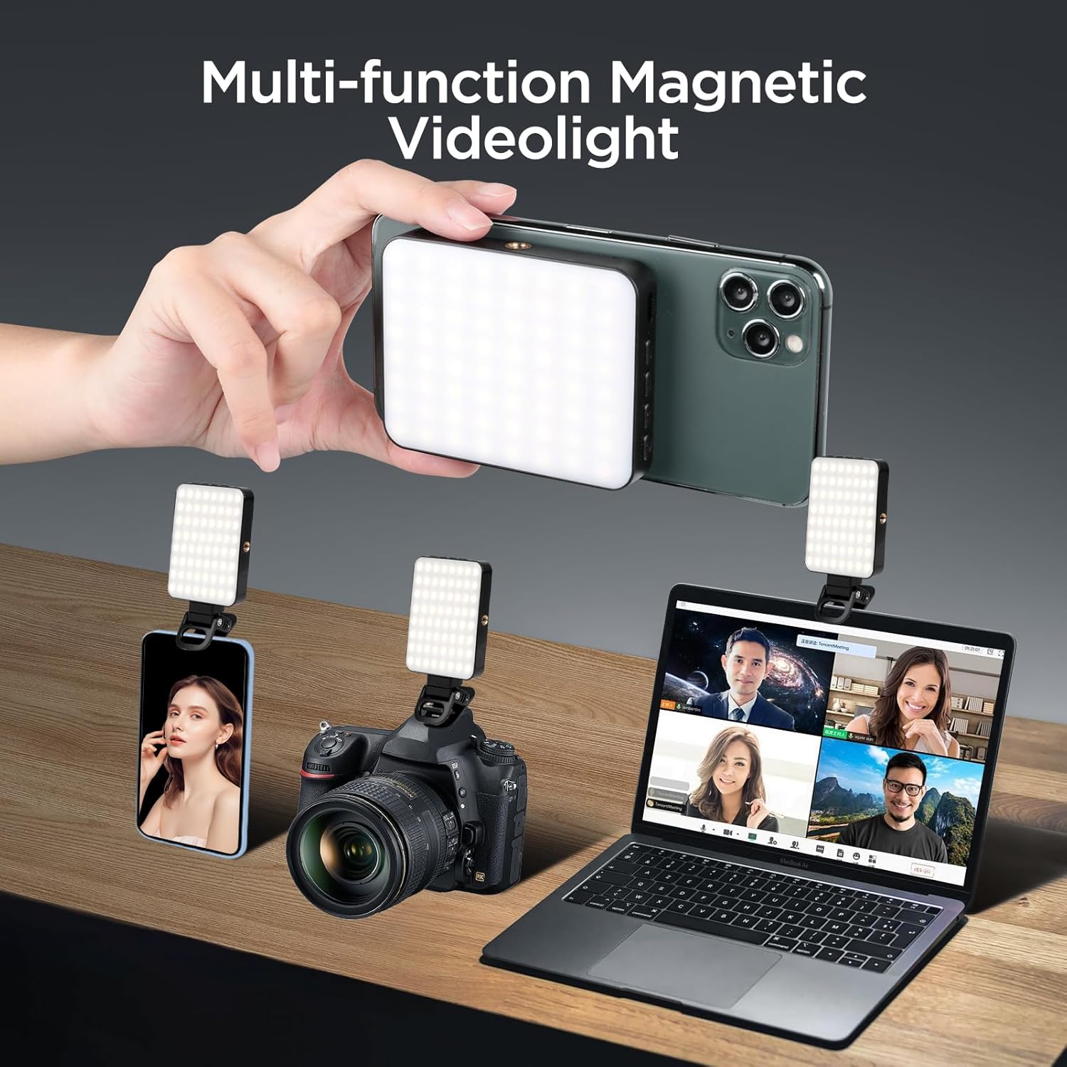 Thumbnail 2 de AiQInu Luce per Video 128 LED: illuminazione versatile per foto, video e videochiamate