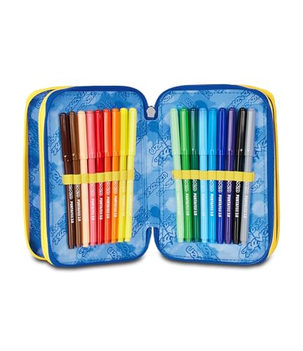 Thumbnail 3 de Seven Astuccio Scuola Elementare a 3 scomparti con 45 pezzi – giallo/blu