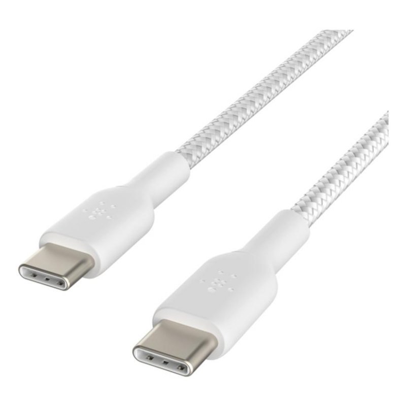 Detalle 2 de Cable USB-C Belkin CAB004BT2MWH 60W 2 m blanco trenzado
