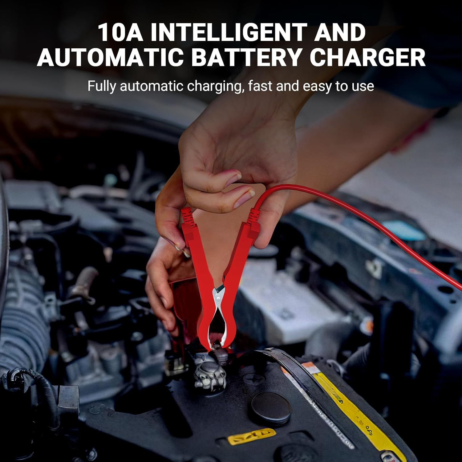 Thumbnail 1 de Battery Charger 10A 12V Fully Automatic Smart Car Battery Charger with LCD Display & Temperature Compensation