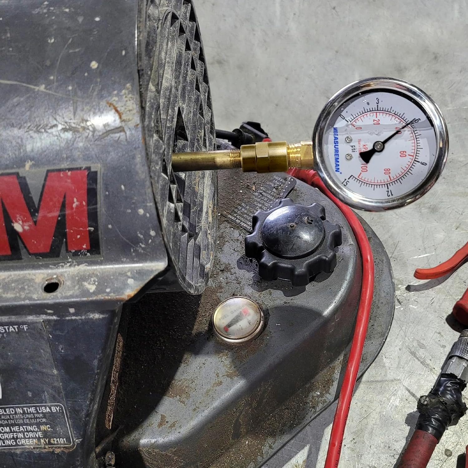 Thumbnail 5 de MEASUREMAN 0-15 PSI Liquid-Filled Air Gauge Kit for Oil-Fired Heaters