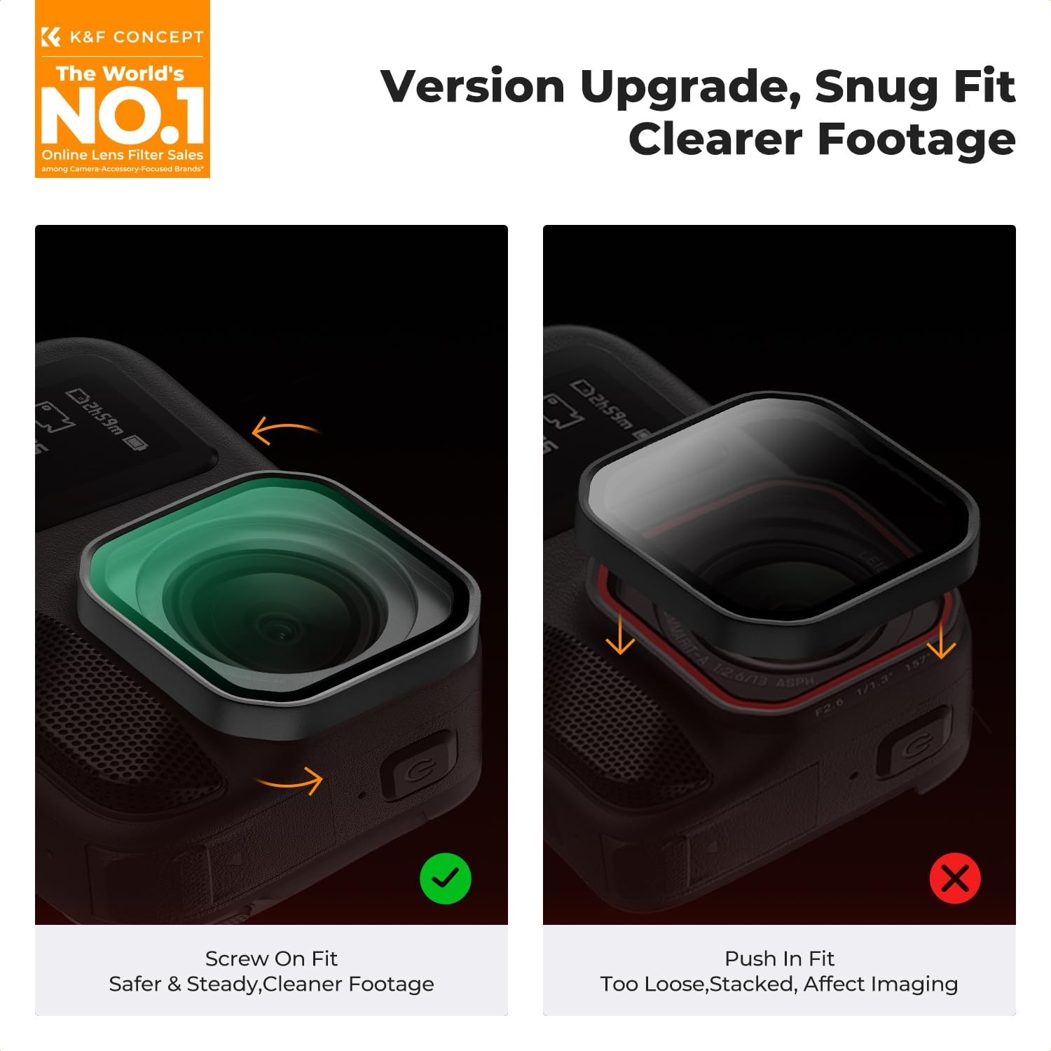 Thumbnail 1 de Filtro Polarizzatore avvitabile PL per Insta360 Ace Pro 2 di K&F CONCEPT