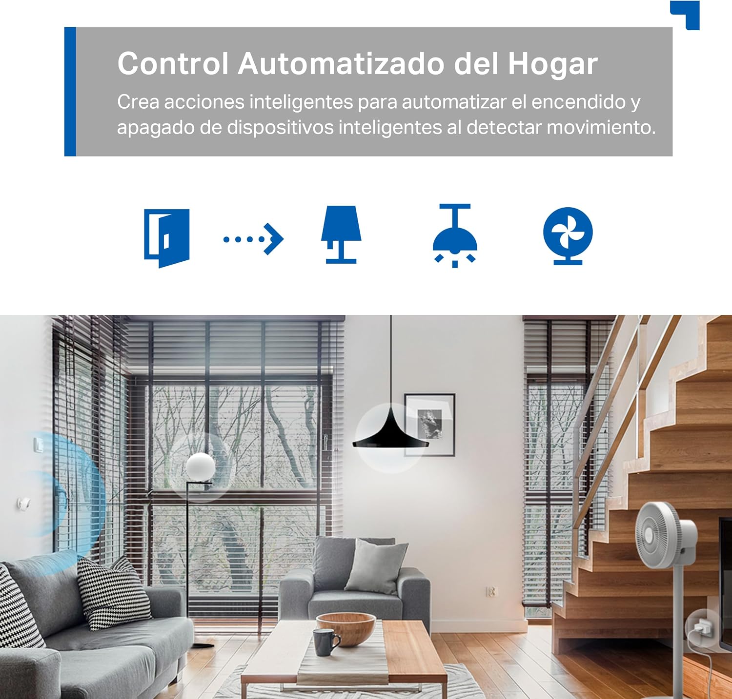Detalle 2 de TP-Link Tapo T100: Detector de Movimiento WiFi con Montaje Magnético y 7 m de Cobertura