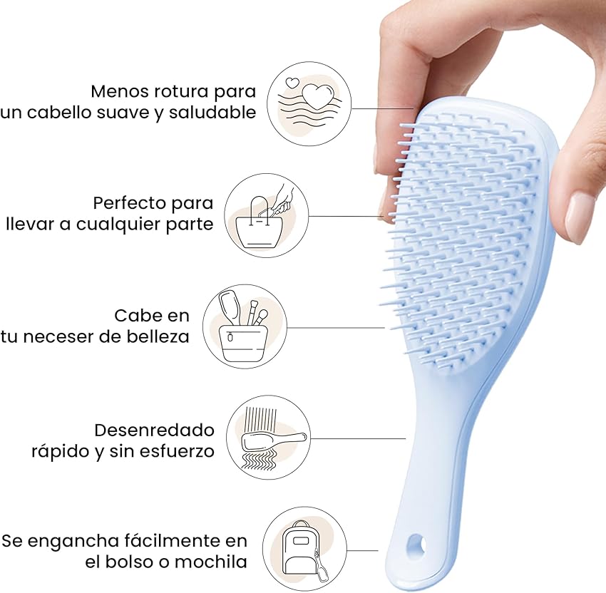 Detalle 2 de Tangle Teezer Mini Ultimate Detangler — Cepillo desenredante lavanda