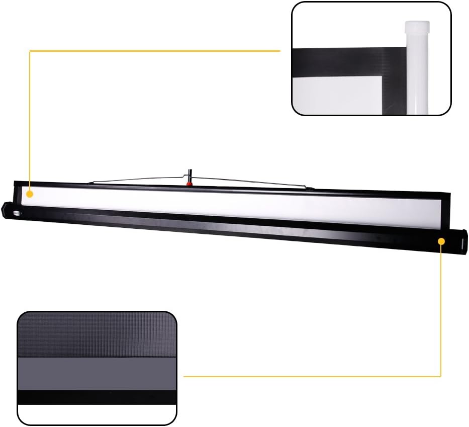 Thumbnail 2 de CCLIFE Beamer-Leinwand mit Stativ (85/99/114 Zoll) – mobile Rolloleinwand fürs Heimkino