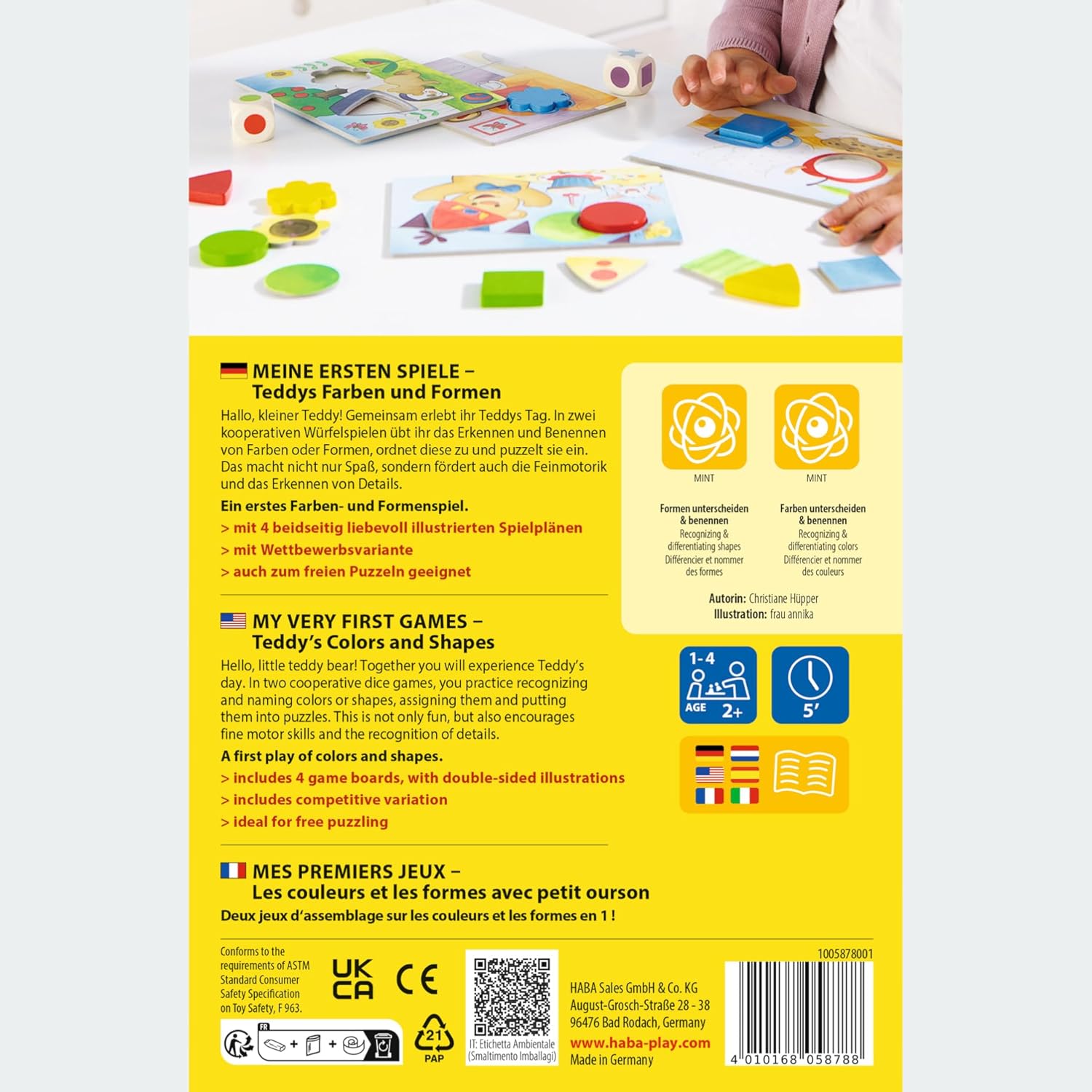 Thumbnail 5 de HABA Colori e Forme di Teddy – i miei primi giochi di collocazione