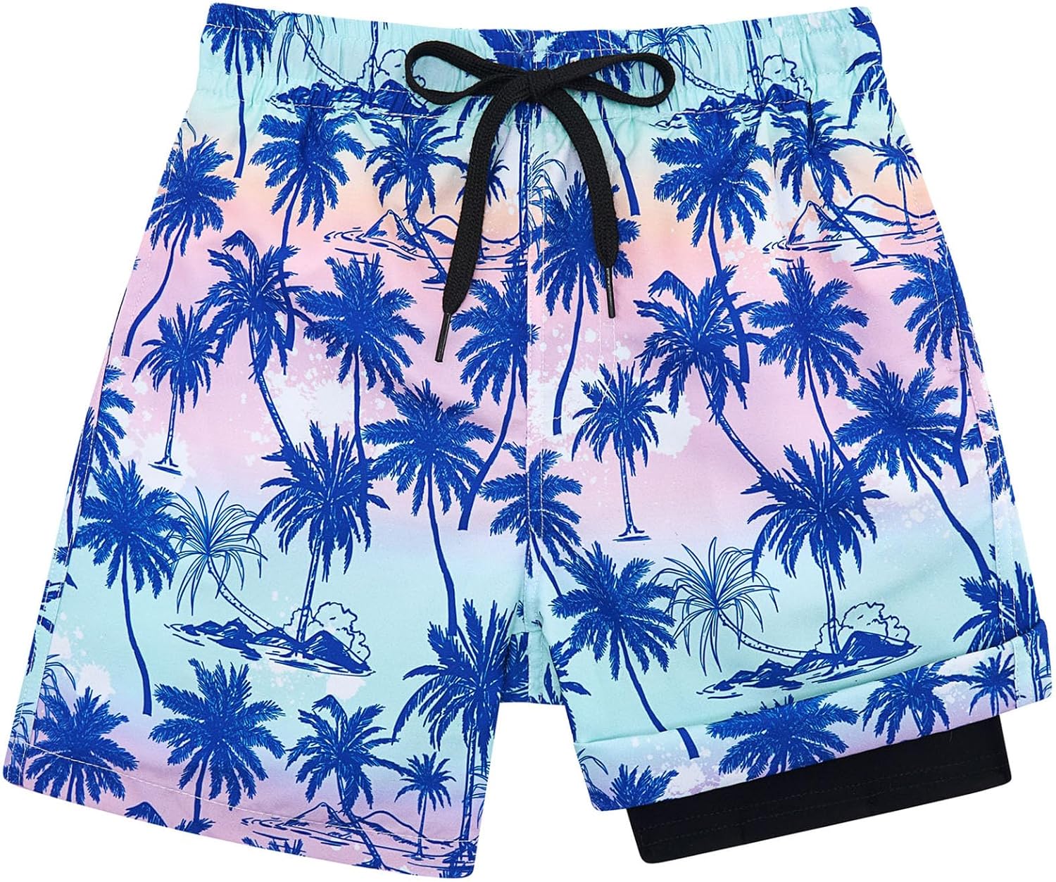 Detalle de Kids4ever Boys Swim Trunks Quick Dry with Compression Liner – 7-18 Years