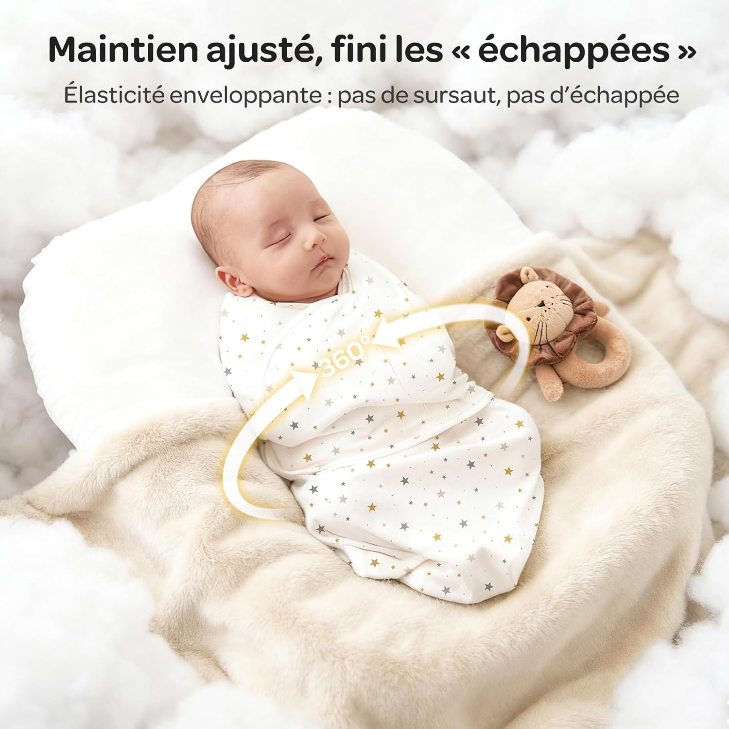 Thumbnail 6 de Momcozy Pucksack Bébé 0-3 Mois – Lot de 2, enveloppe cocooning avec fermeture silencieuse