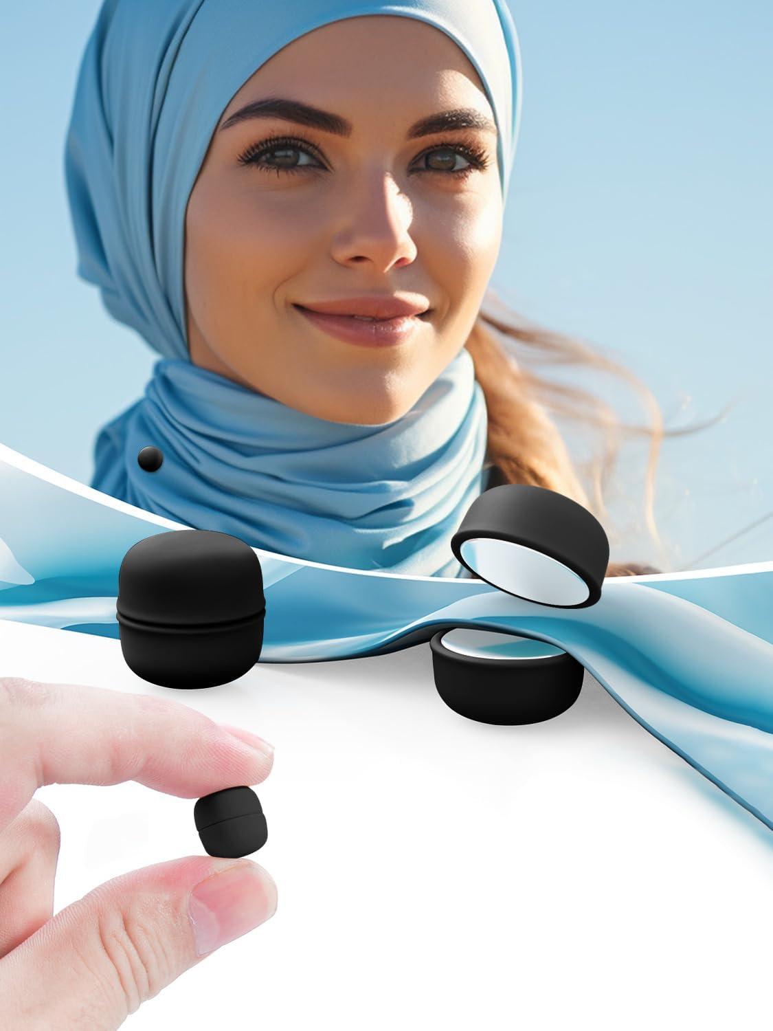 Detalle de Evnlo 12 Pairs Strong Magnetic Hijab Pins — Pinless, Fabric-Friendly, Versatile