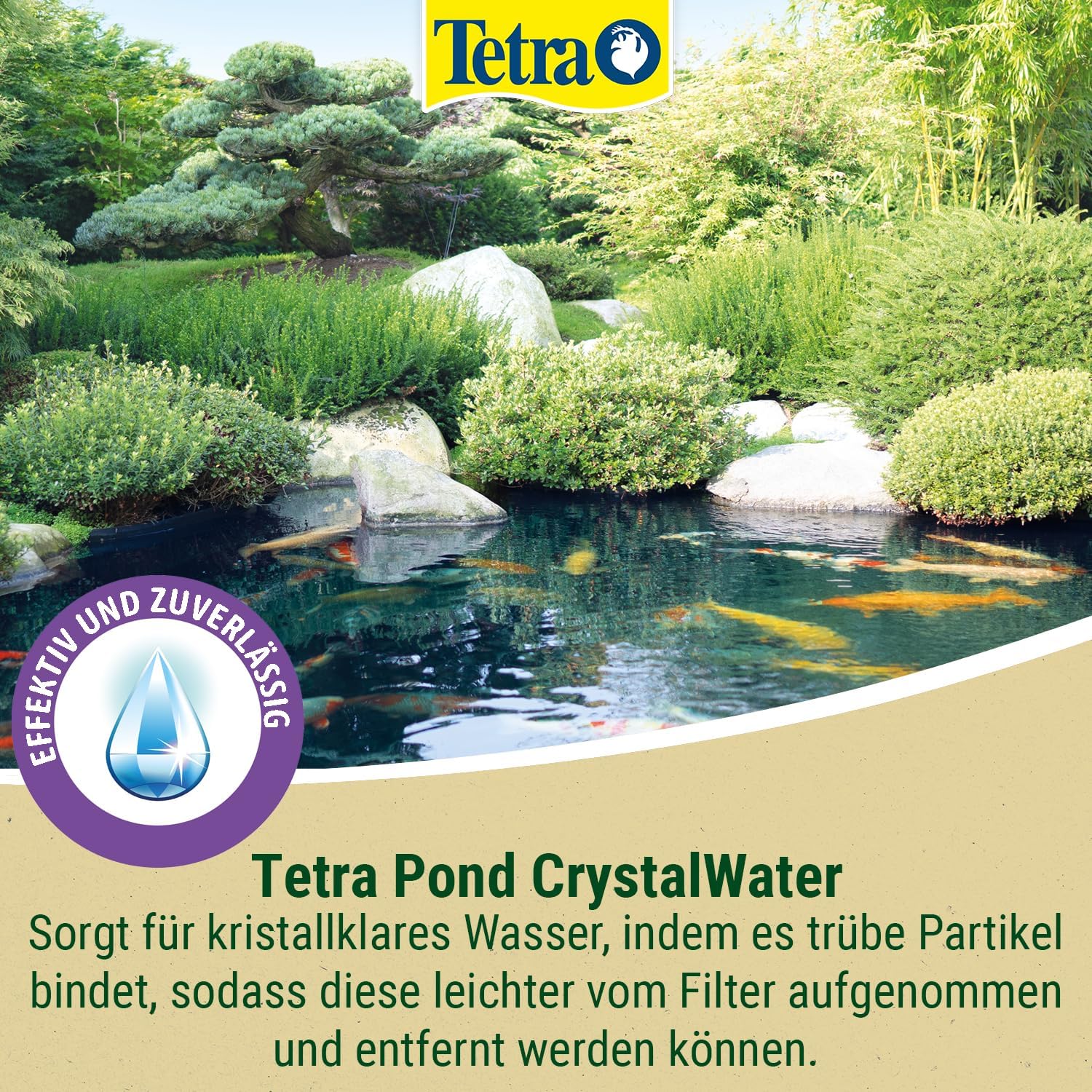 Detalle de Tetra Pond CrystalWater – Wasserklärer gegen Trübungen, 500 ml