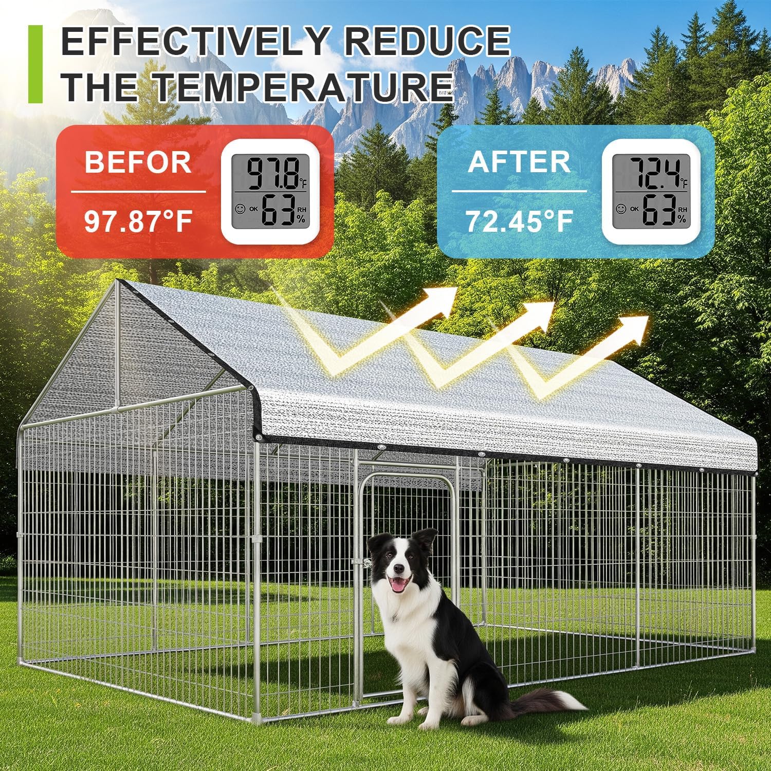 Detalle de SUNNY GUARD Shade Cloth, 6.5 x 10 ft