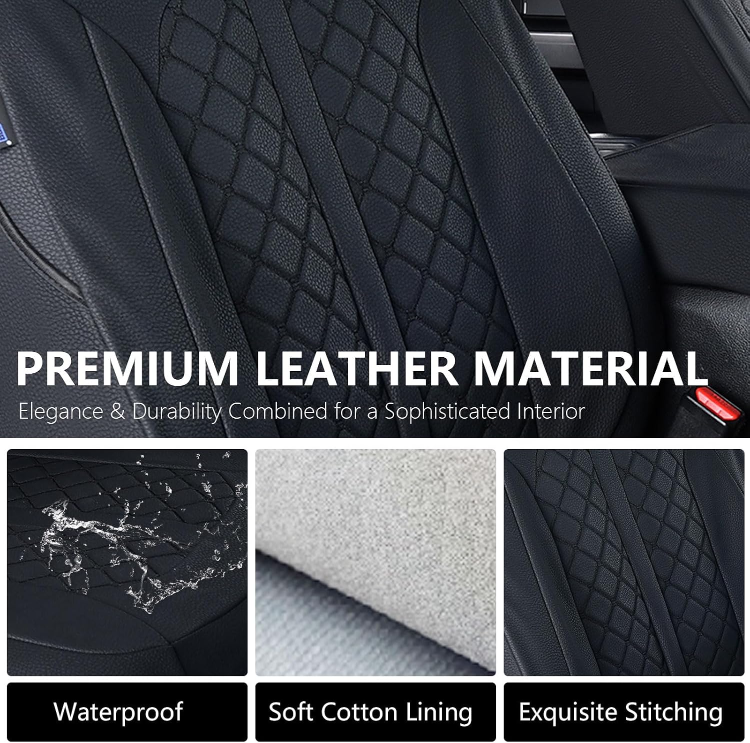 Detalle de Truckiipa Front Seat Covers Faux Leather