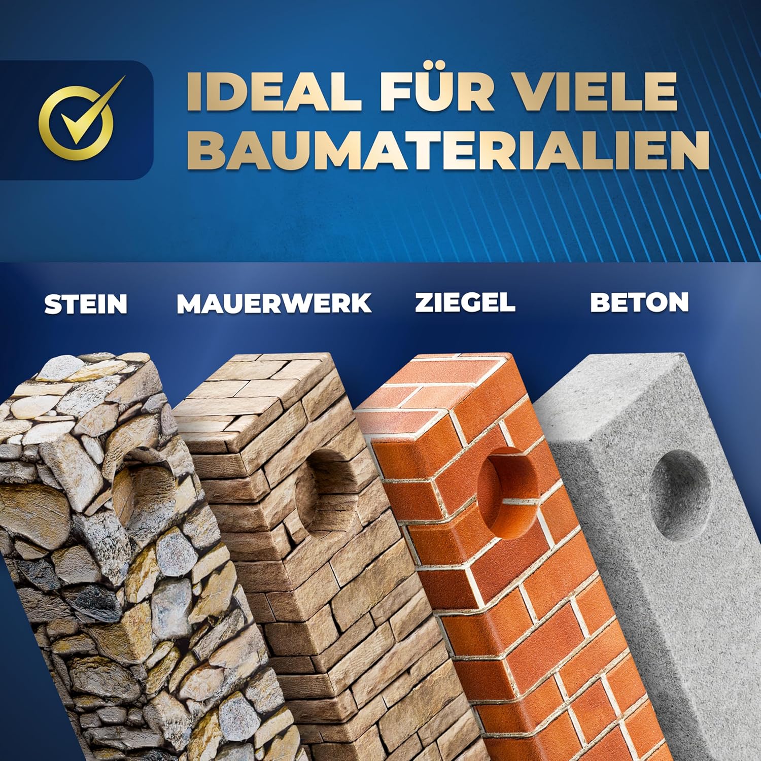 Thumbnail 4 de S&R Hohl-Bohrkrone-Set Ø 82 mm mit SDS-plus Adapter, 110 mm und Zentrierbohrer 8x110 mm für Bohrhämmer