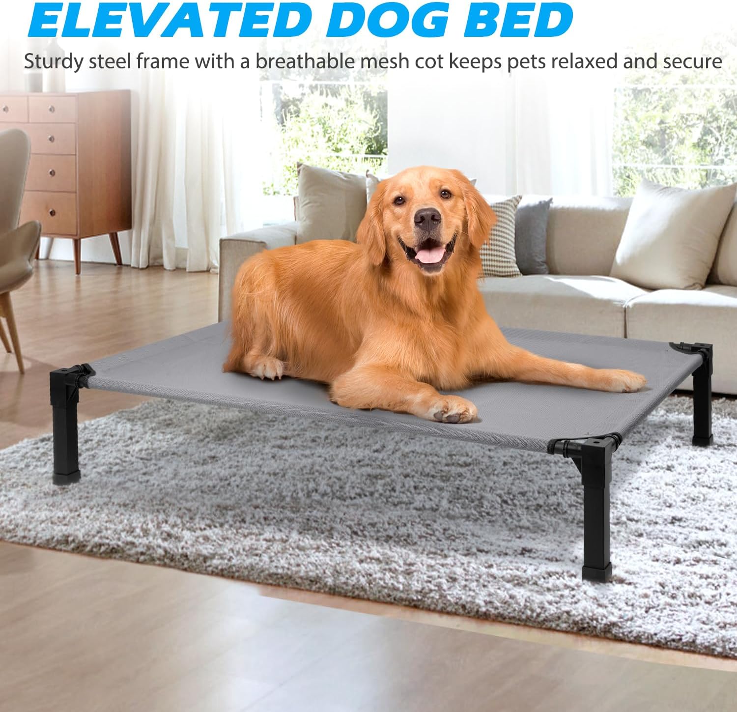 Thumbnail 3 de Heeyoo Raised Dog Bed 35-inch