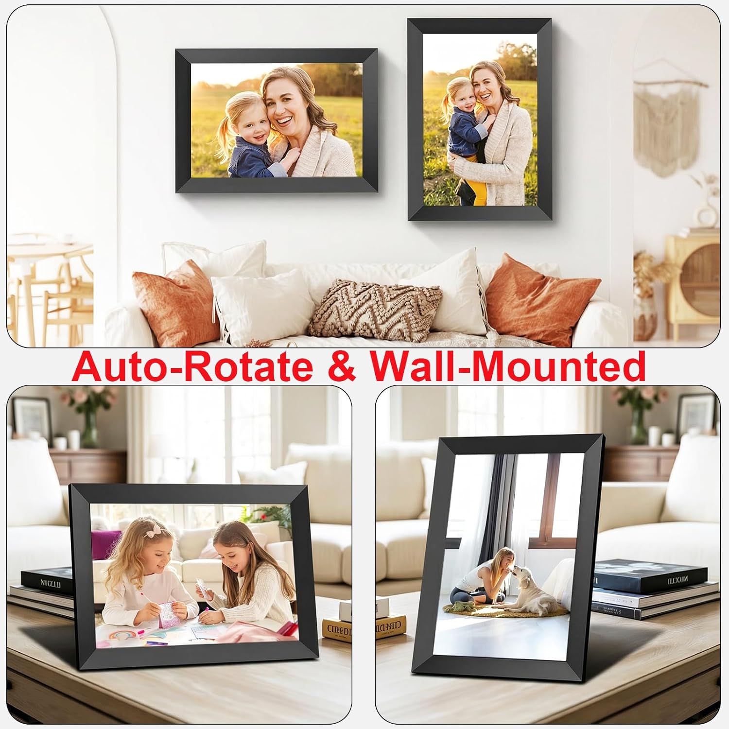 Thumbnail 6 de Frameo 10.1 Inch WiFi Digital Picture Frame with 1280x800 IPS Touch Screen