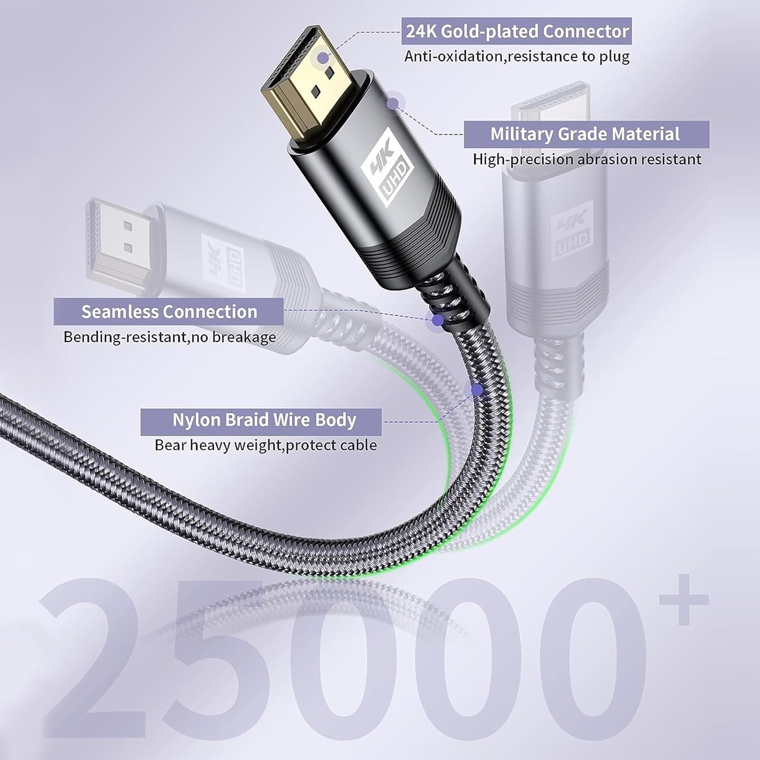 Detalle 1 de AviBrex 4K HDMI Cable 6m 18Gbps