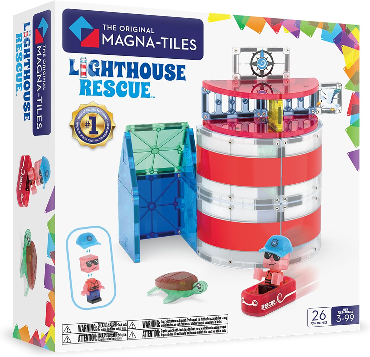 Detalle de MAGNA-TILES Magnetic Construction Set, 26-Piece