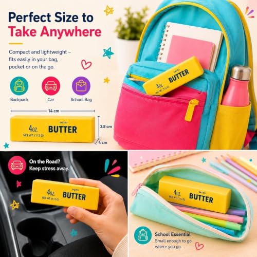 Detalle de SIMENTY Butter Quetschspielzeug – 2er Set Butter Squishy Stressbälle