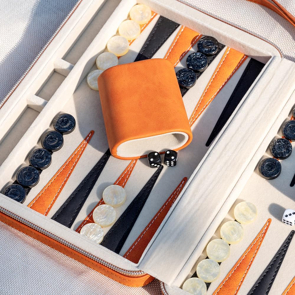 Detalle 2 de Backgammon-Set für Erwachsene 24 x 18 cm