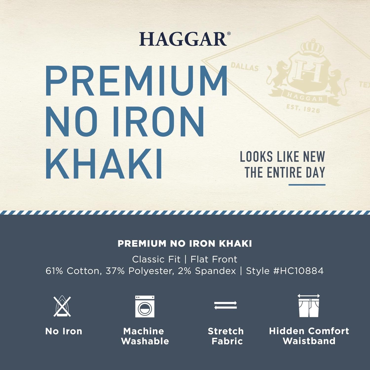 Thumbnail 6 de Haggar Men's Premium No Iron Khaki Classic Fit Pants