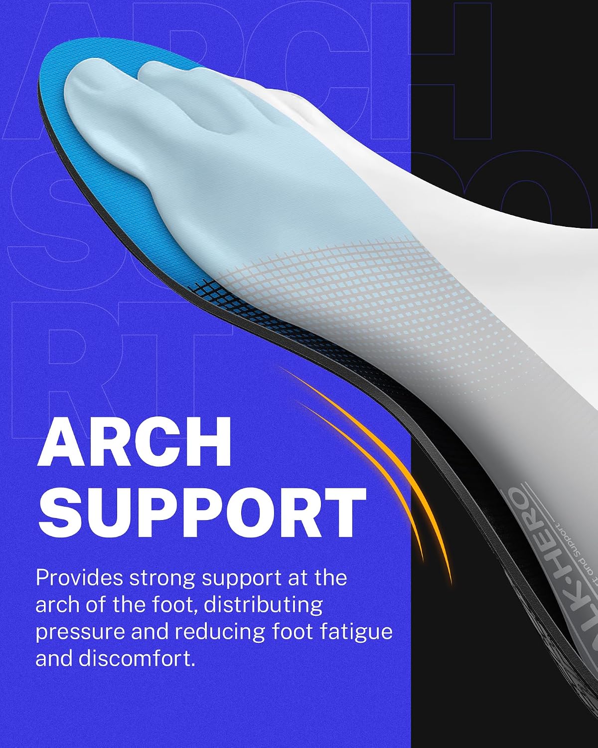 Detalle de WalkHero Arch Support Insoles, Men's 12-12 1/2