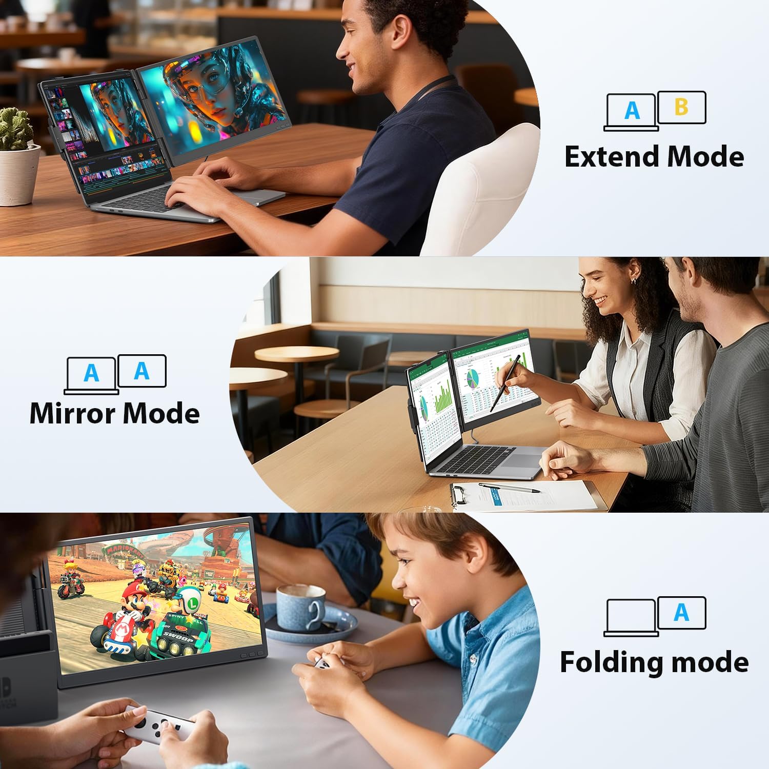 Thumbnail 3 de APILDELLA 14 Dual Laptop Screen Extender