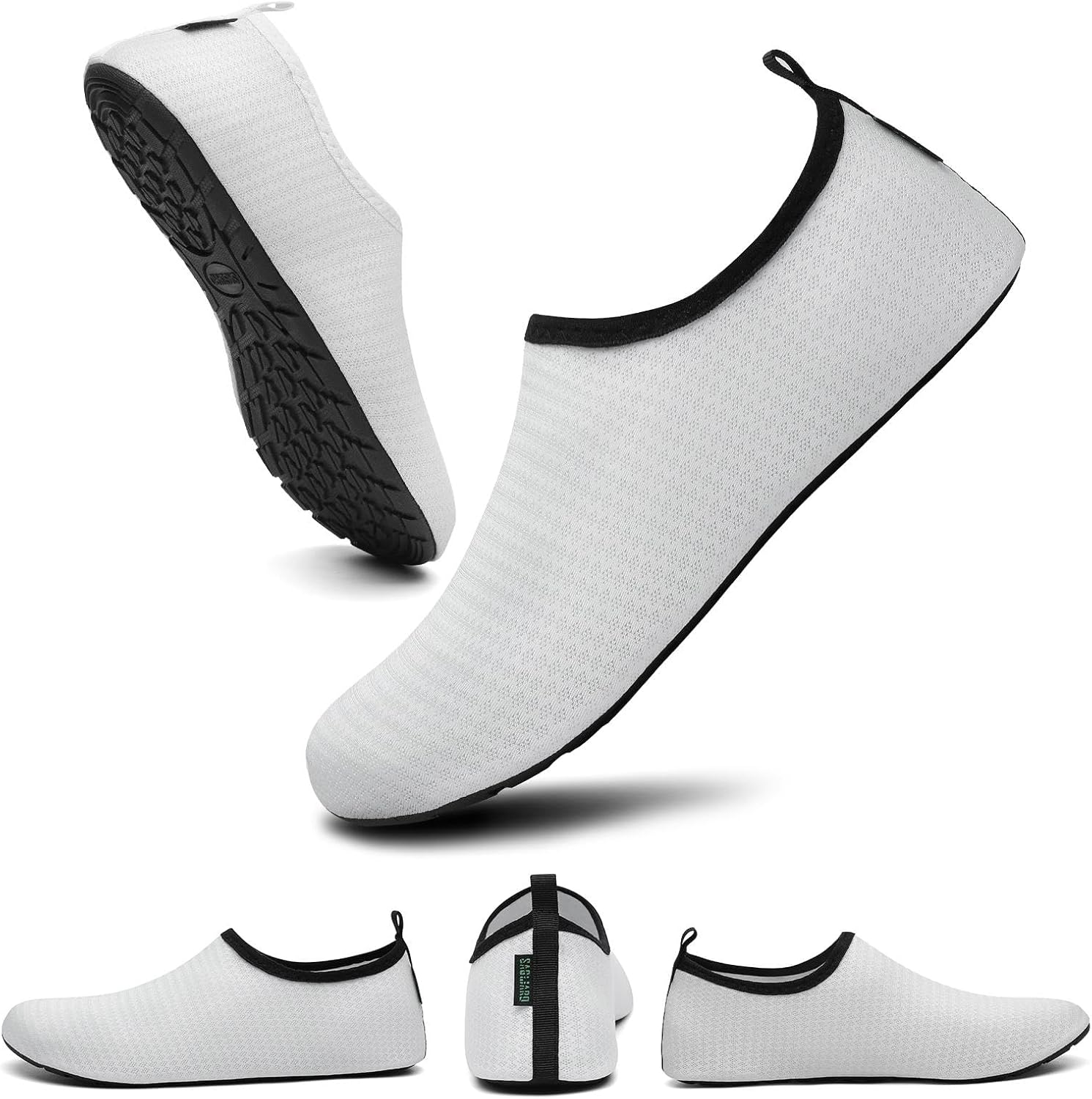 Thumbnail 6 de SAGUARO Scarpe da scoglio uomo donna, scarpette da mare elastiche con asciugatura rapida e suola antiscivolo (bianco) EU 44/45