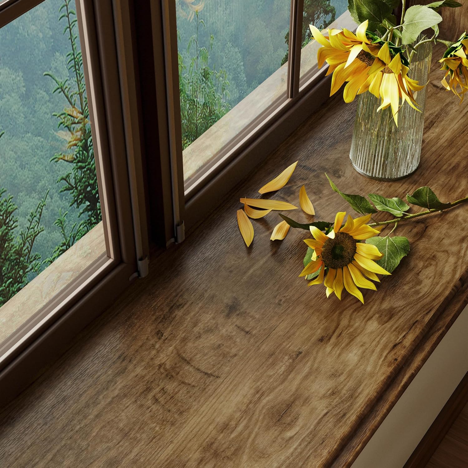 Detalle 2 de Abyssaly Sticky Back Plastic Roll (Brown Wood Effect) 90cm x 300cm – removable self-adhesive vinyl wrap