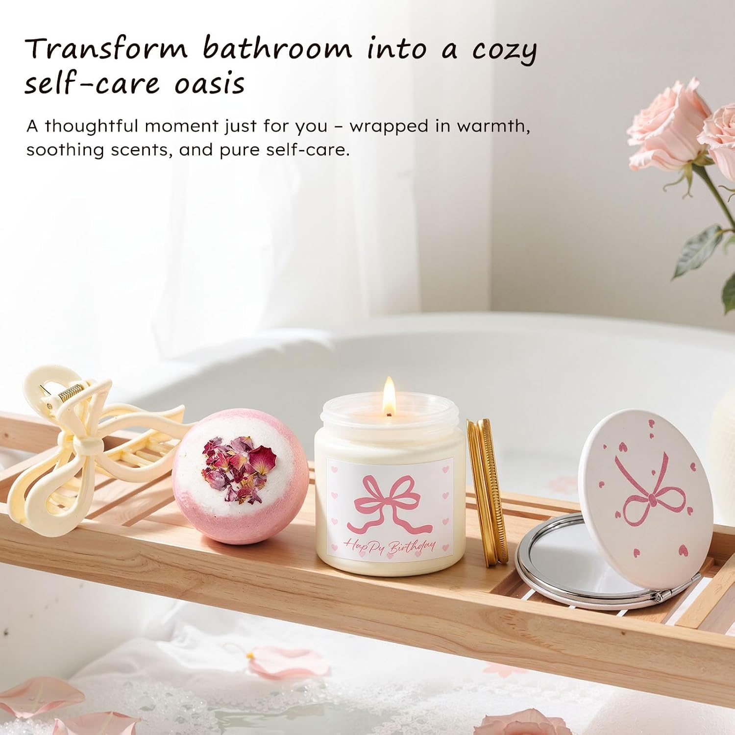 Thumbnail 3 de Birthday Pamper Gifts for Girls Teens: Exquisite Pink Bow Self-Ccare Gift Box