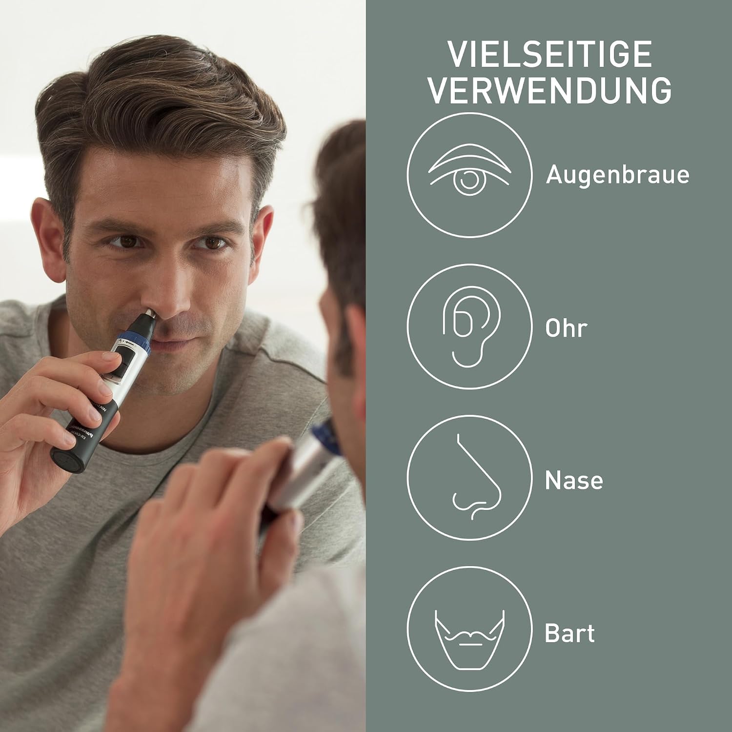 Detalle 2 de Panasonic ER-GN30-K503 Nasen Ohrhaartrimmer 0,5 mm