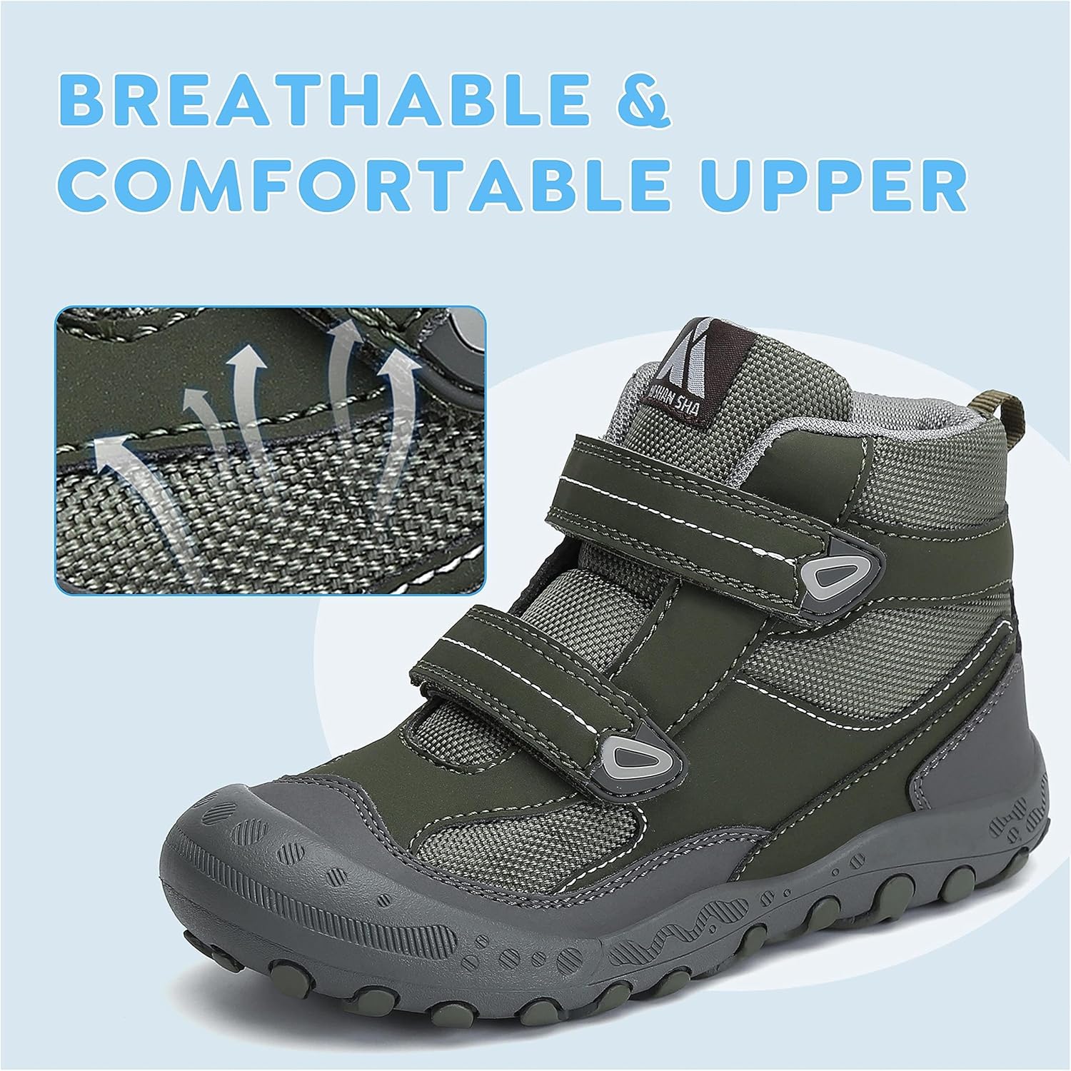 Detalle 2 de Mishansha Kinder Wanderschuhe rutschfest – Leichtes Trekkingmodell für Jungen und Mädchen (Gr. 24–38)