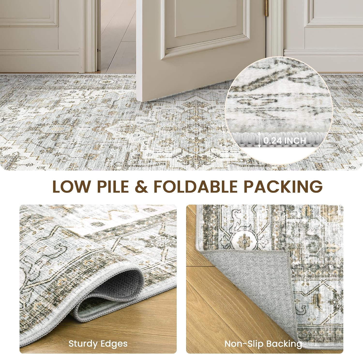 Detalle de Befbee Washable Area Rug 5x7