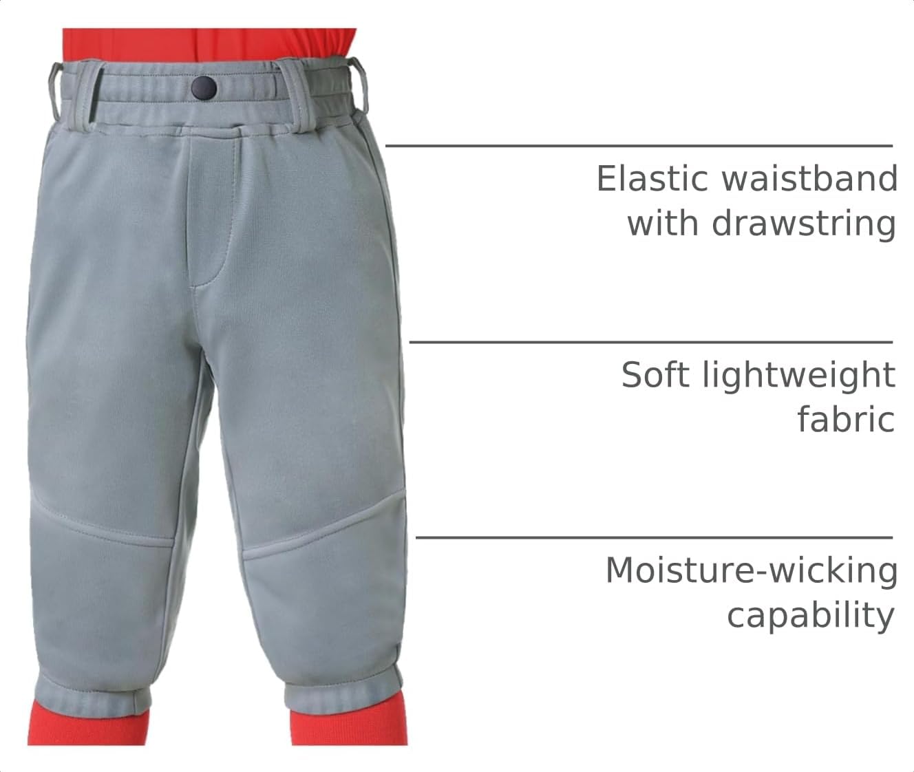 Thumbnail 3 de MIVEI Knicker Baseball Pants for Boys & Youth (2T–5T and Youth Sizes) with Pocket Belt Loops