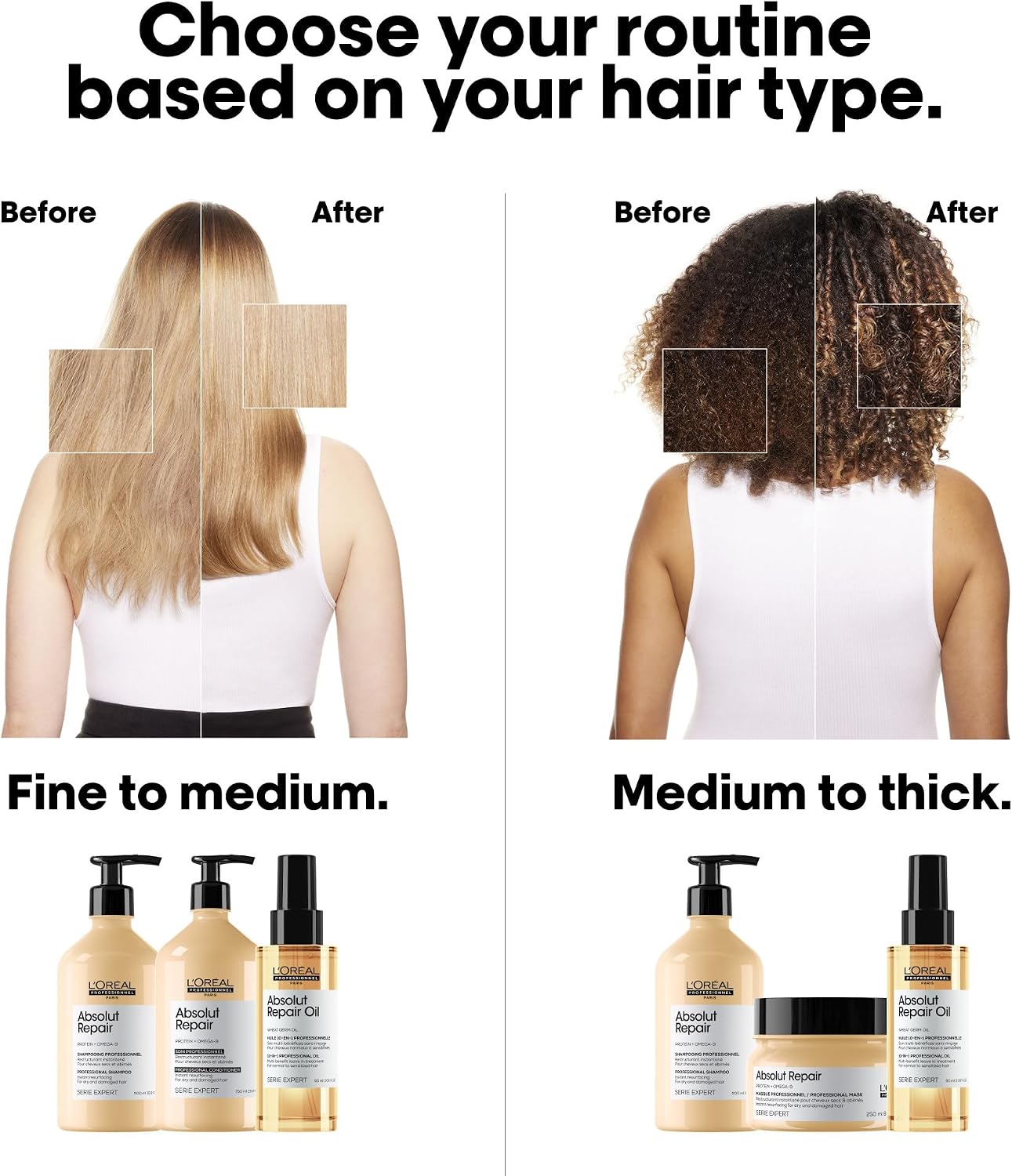 Detalle 2 de L’Oréal Professionnel Absolut Repair Hydrating Shampoo for Dry Hair (300ml) – Moisturising & Nourishing
