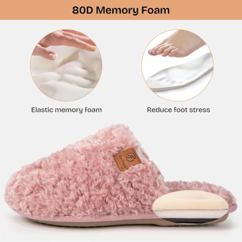 Thumbnail 3 de EverFoams Women's Fuzzy Slippers Memory Foam – Pink, UK 3-4