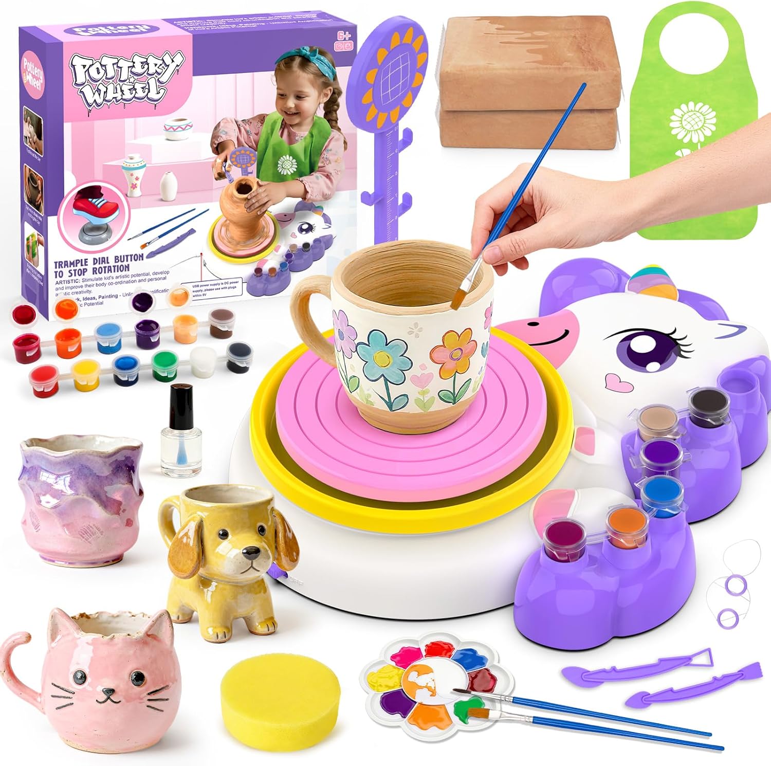 Pottery Wheel for Kids Ages 8-12 Purple