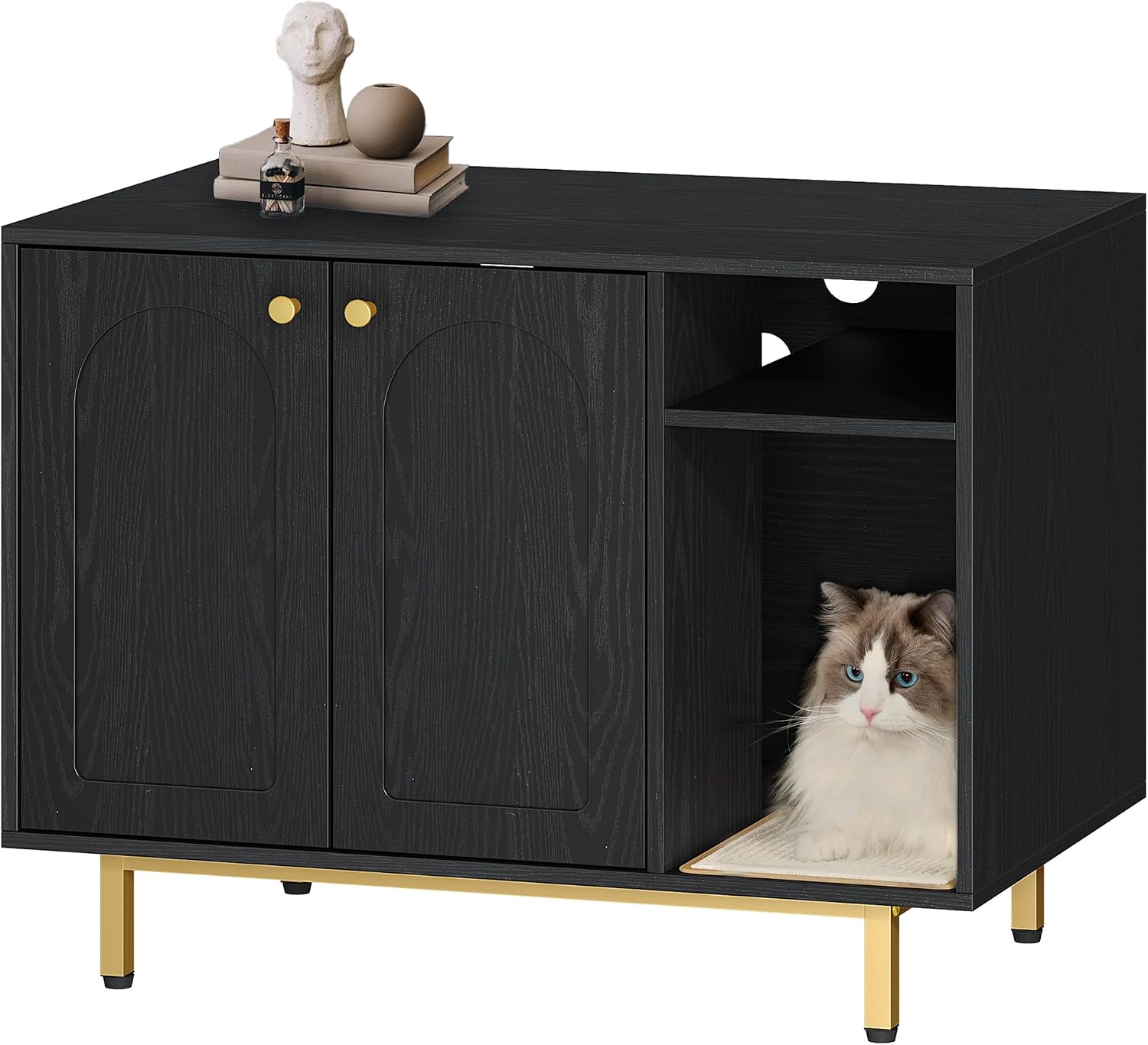 Detalle de Hzuaneri Katzenschrank CB01504G – Katzentoilette, Katzenschrank und Katzenhaus, 80 x 50 x 61 cm