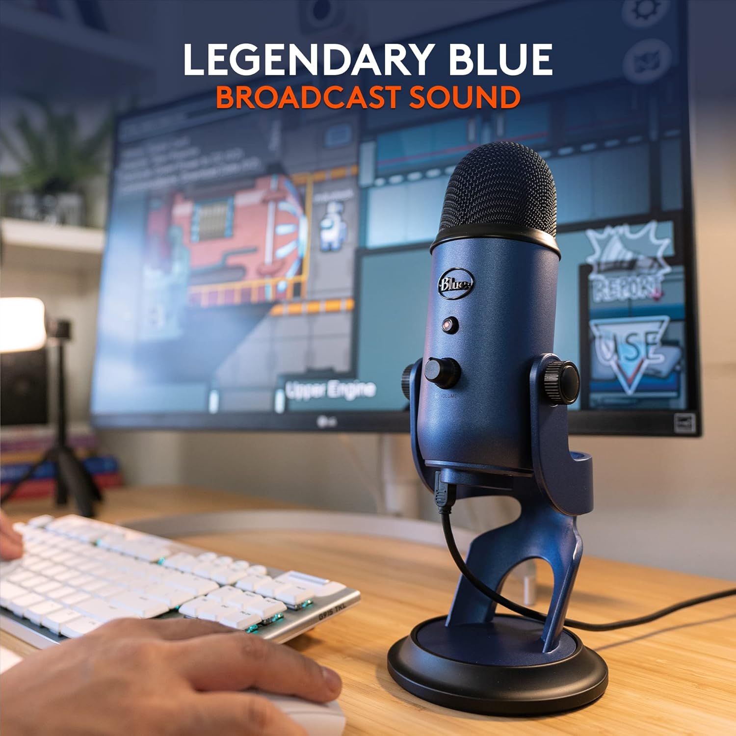 Detalle de Blue Yeti: Microfono USB a condensatore per registrazione, streaming e podcasting