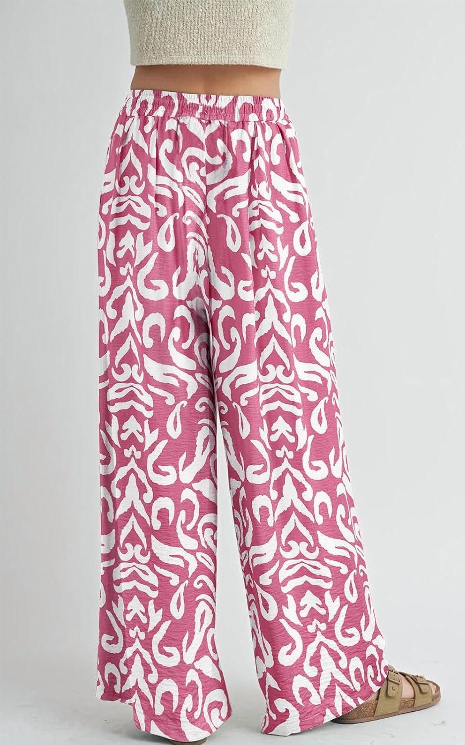 Thumbnail 6 de PRETTYGARDEN Floral Palazzo Pants with Elastic Waist – Light & Breeze Loungewear