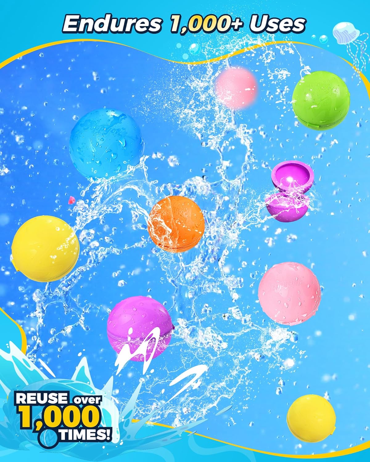 Thumbnail 1 de Reusable Water Balloons 12PCS - 1000+ Uses