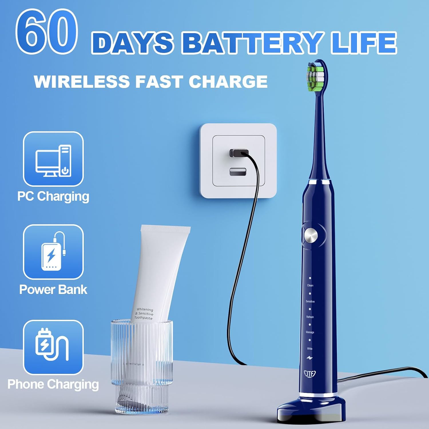 Thumbnail 6 de JTF Sonic Electric Toothbrush 40,000 VPM